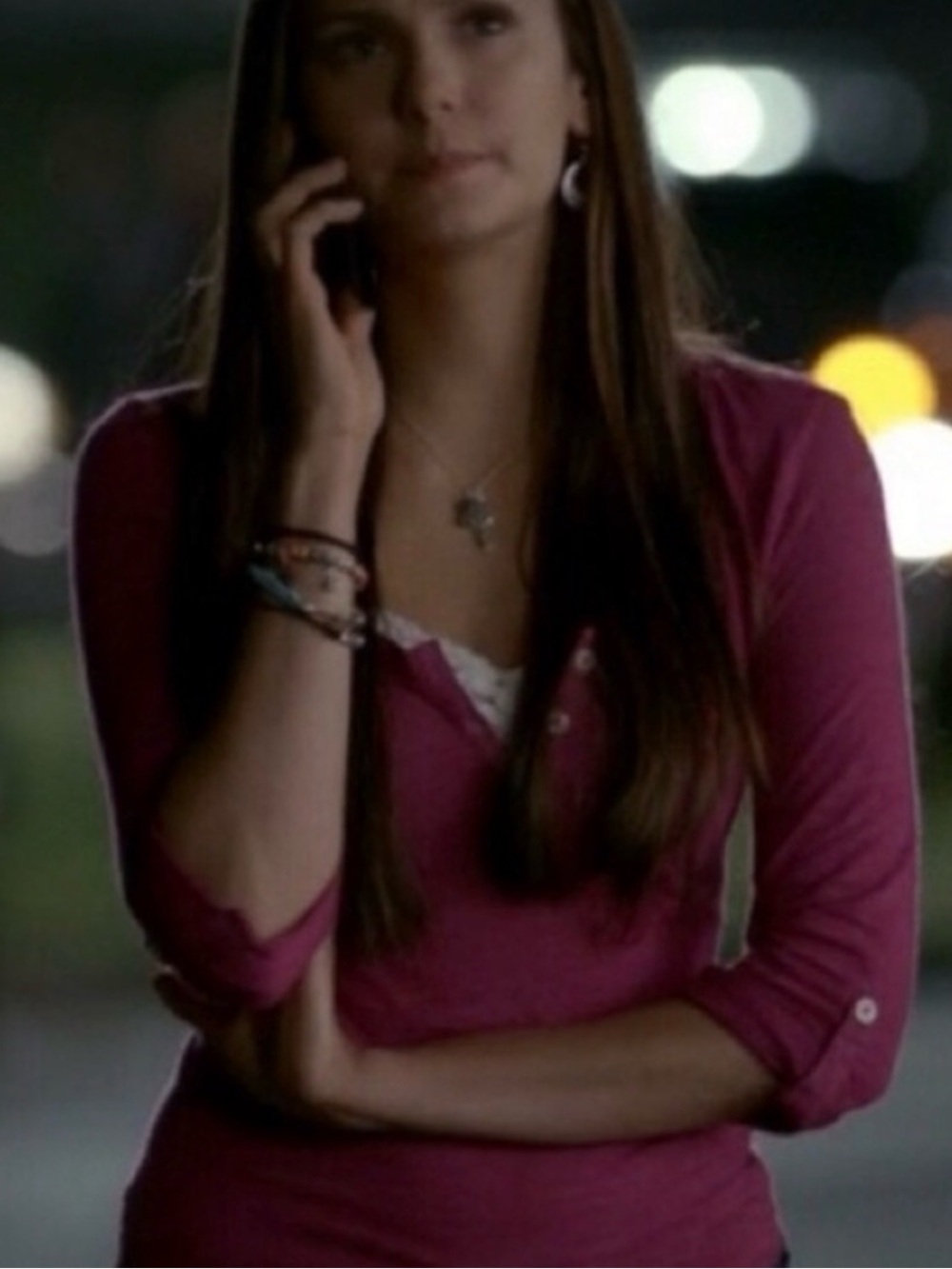 ASO Elena Gilbert Banana Republic Tab sleeve Henley